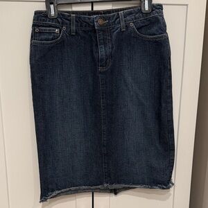 LONDONJEAN Classic Blue Denim Knee-length Skirt